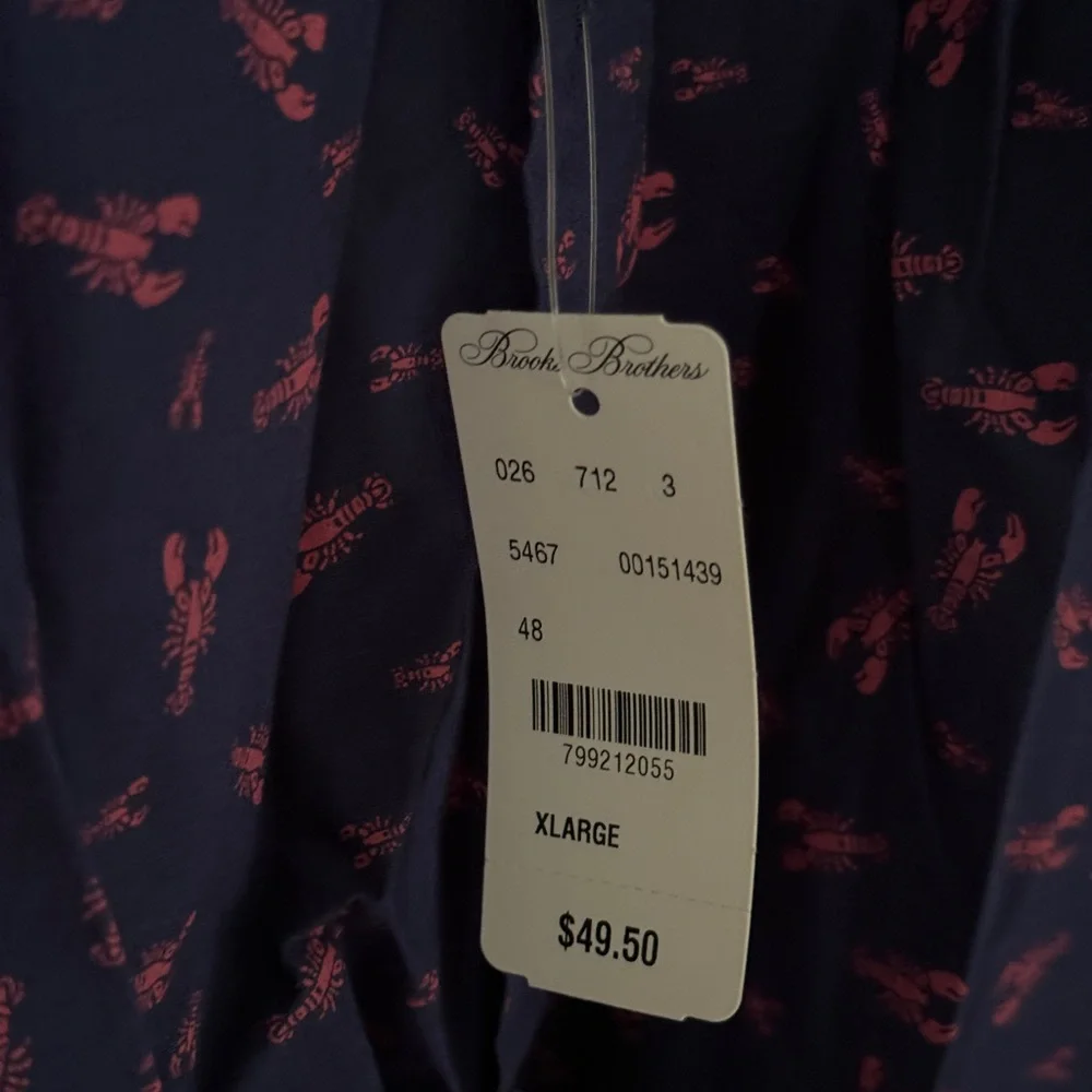 NWT Brooks Brothers Lobster Button Down Shirt